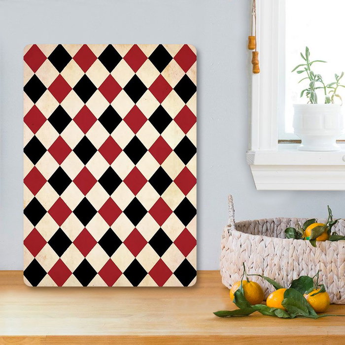 Hermia Tabla de Cortar de Vidrio Templado Multicolor 20 x 30 cm